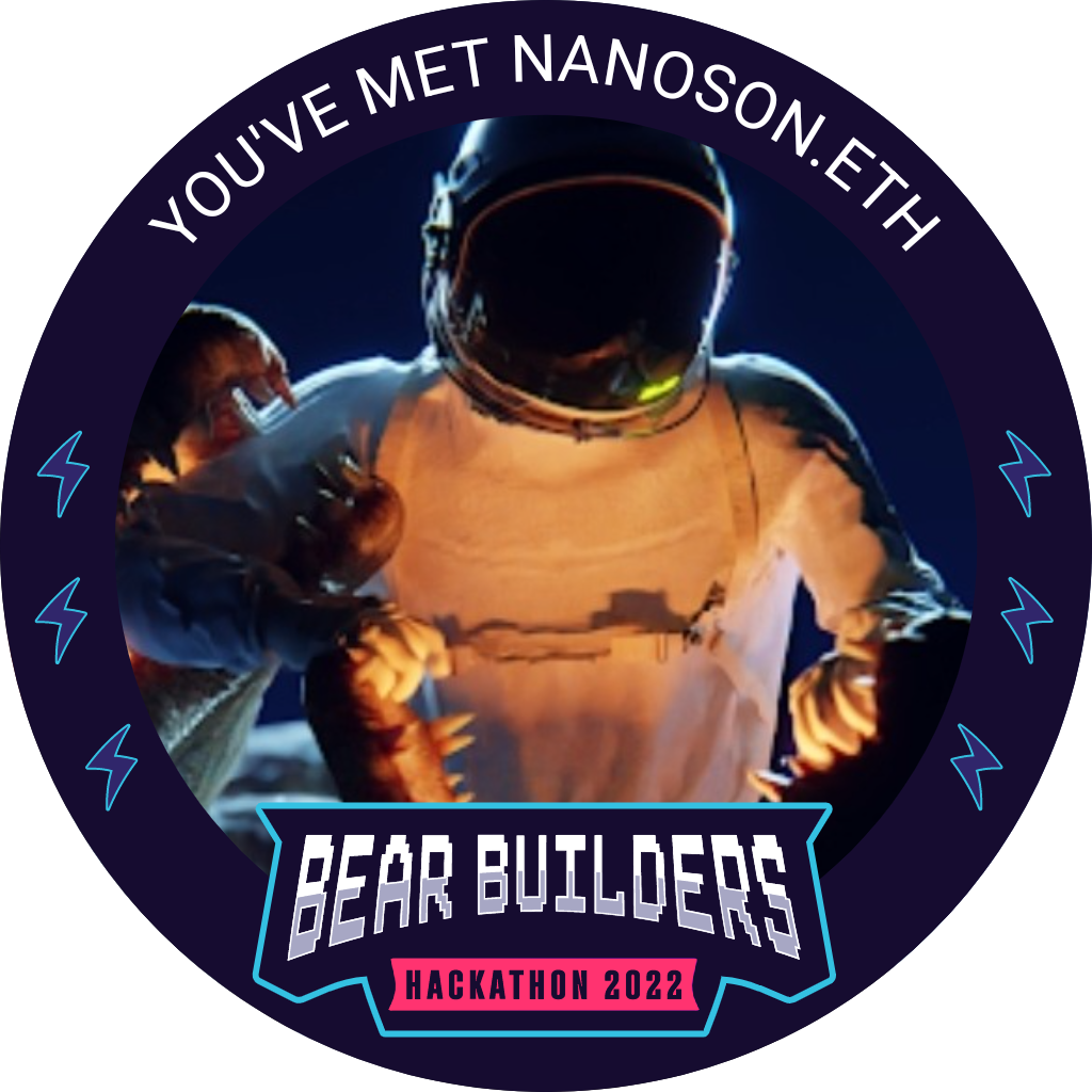 You've met Nanoson.eth at Bear Builders '22 POAP image