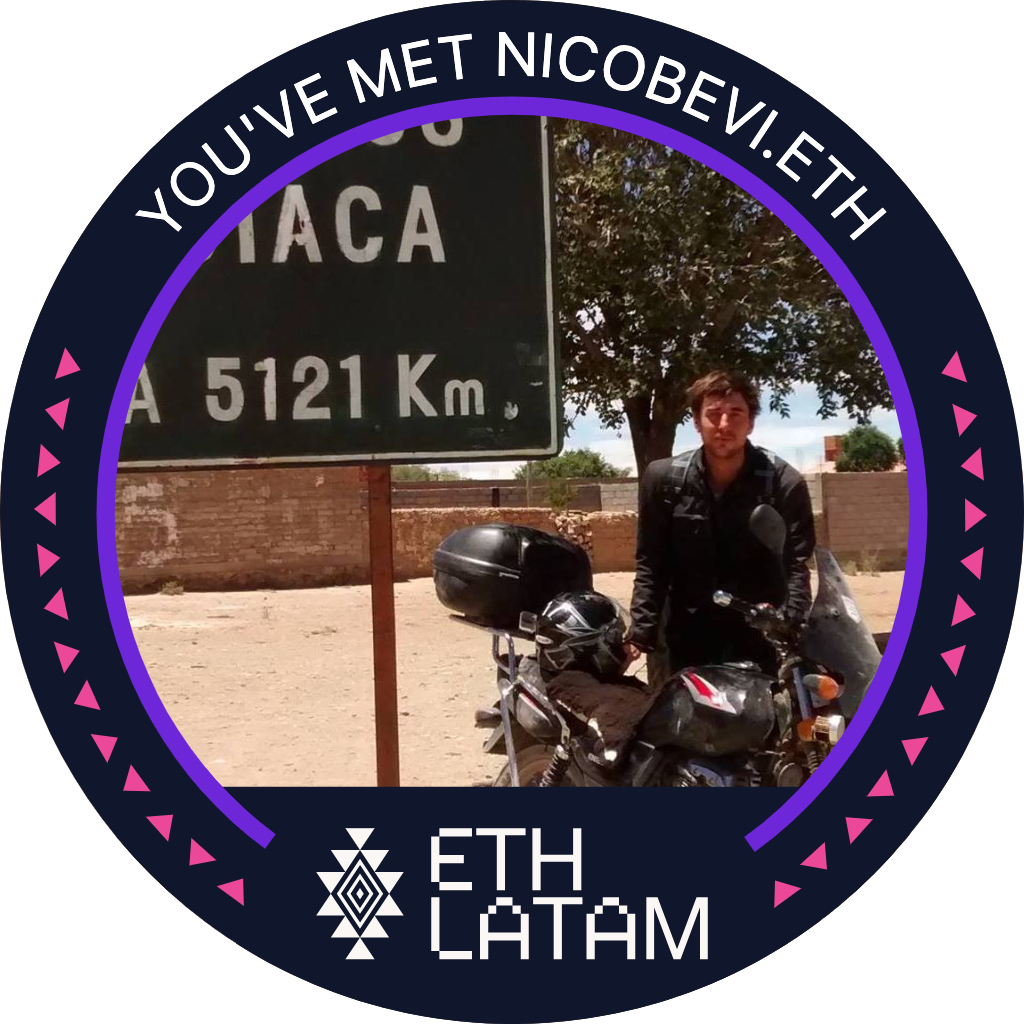 You've met nicobevi.eth at ETHLatam '22 POAP image
