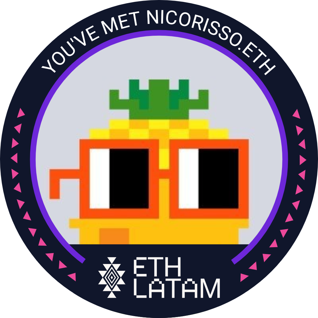 You've met nicorisso.eth at ETHLatam '22 POAP image