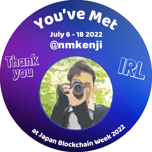 You’ve Met nmkenji at  Japan Blockchain Week 2022 POAP image