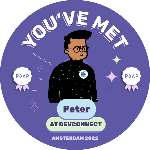 You've met Peter at Devconnect 2022 POAP image