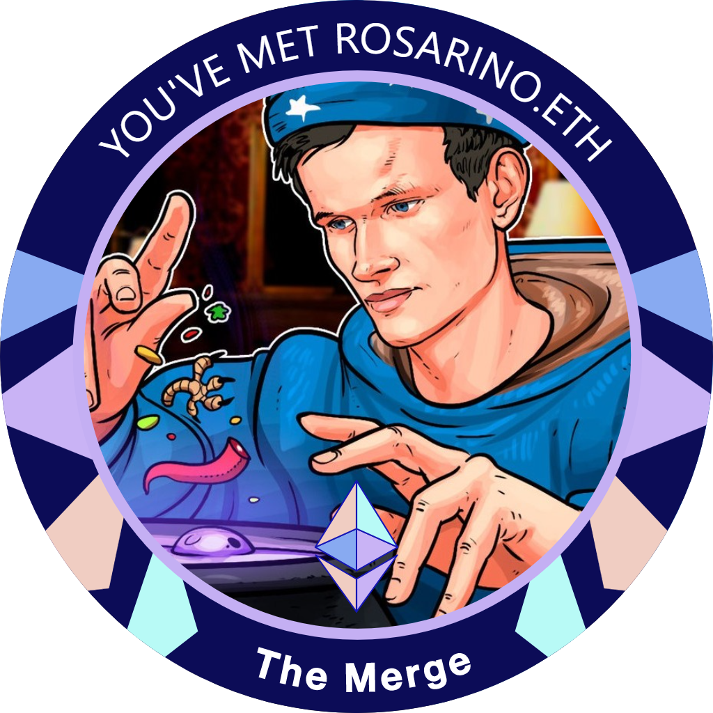 You've met rosarino.eth at the merge of Ethereum '22 POAP image