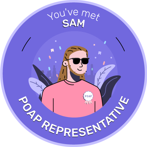 You've met Sam from POAP!! POAP image