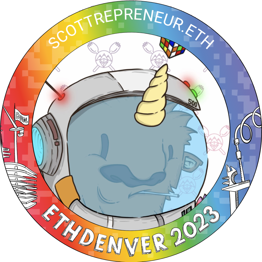 You've met scottrepreneur at ETHDenver 2023 POAP image