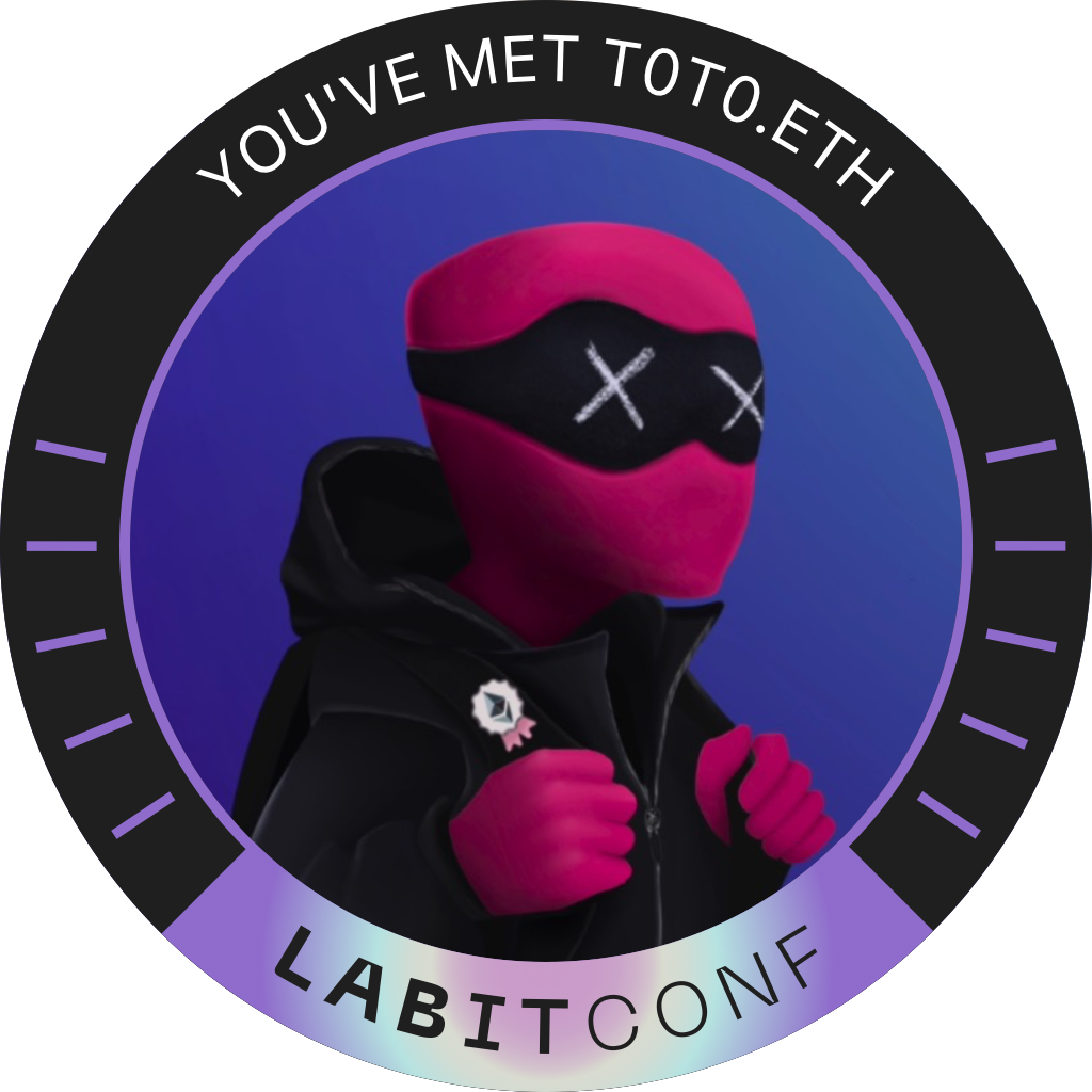 You've met t0t0.eth at LABITCONF '22 POAP image