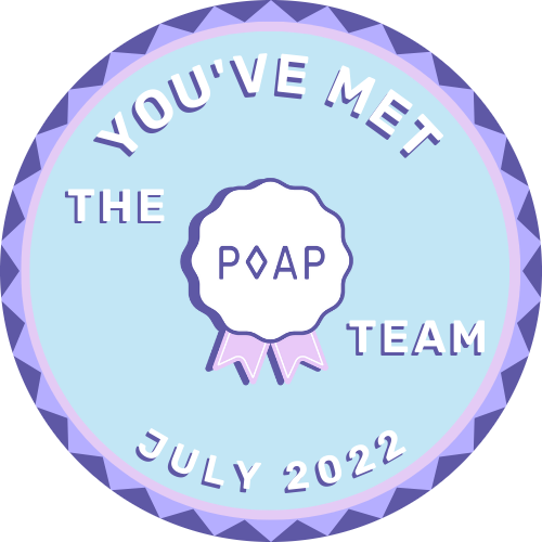 You've Met the POAP Team in July 2022! POAP image