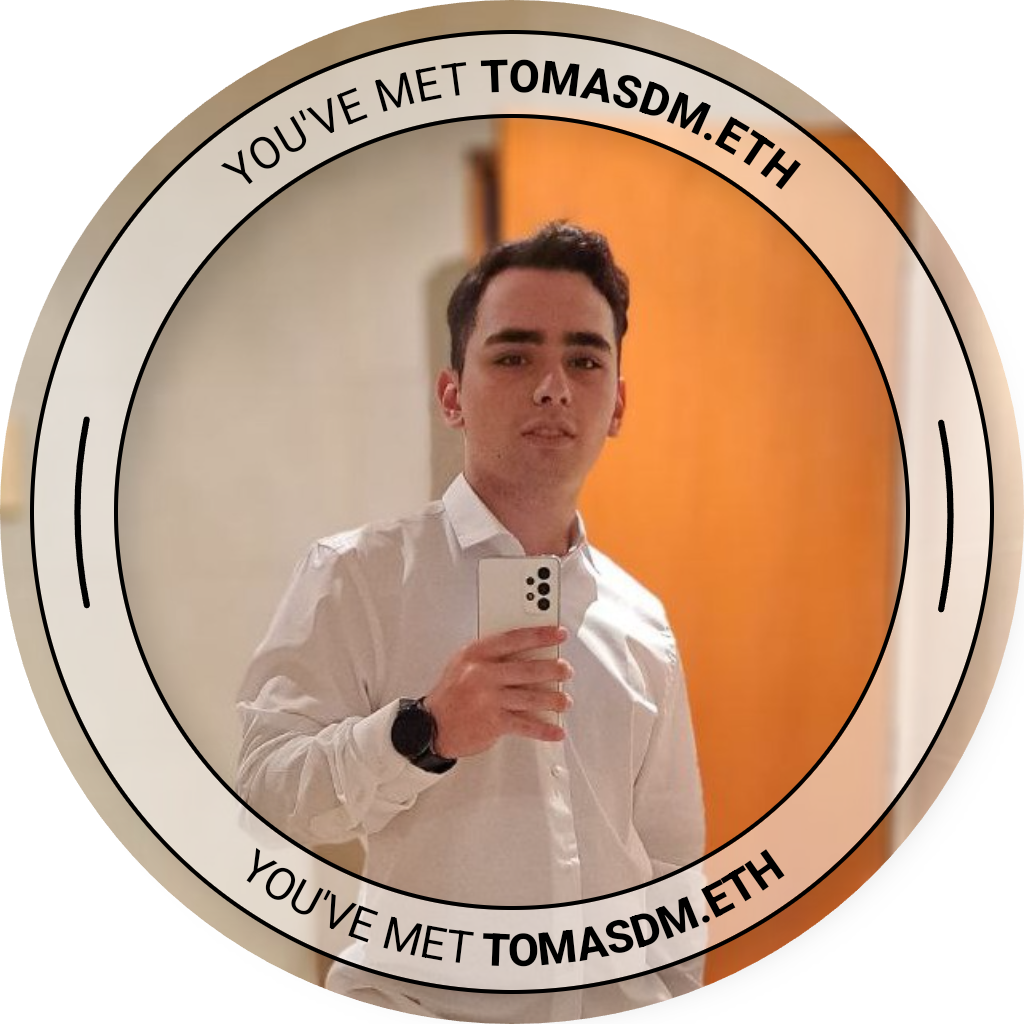You've met tomasdm.eth - August 2023 POAP image