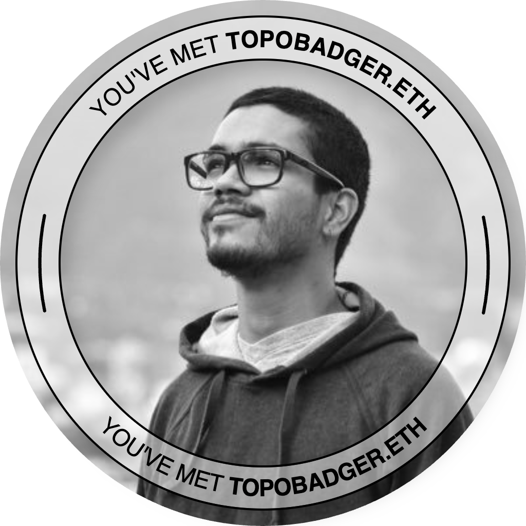 You've met topobadger.eth - March 2024 POAP image