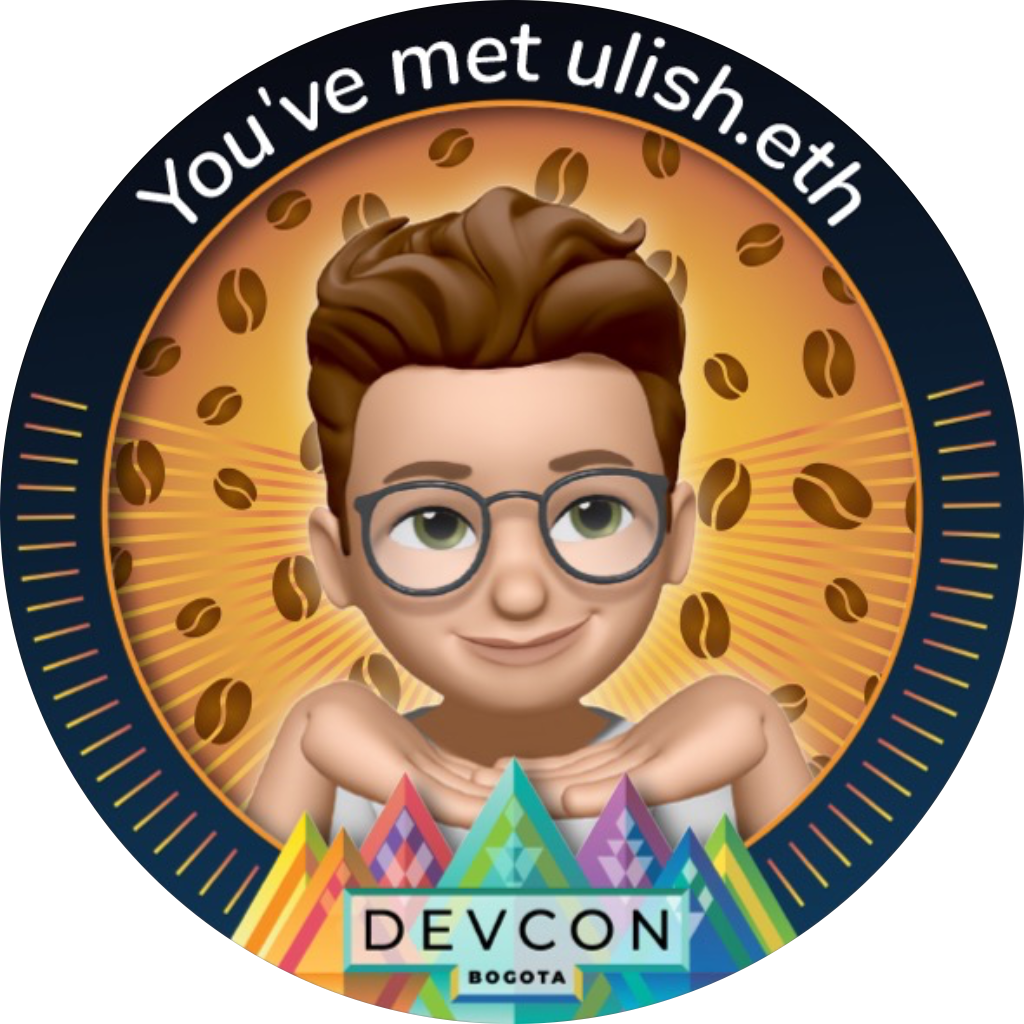 You've met ulish.eth @ Devcon - October 2022 POAP image