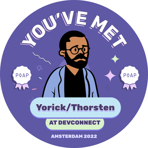 You've met Yorick/Thorsten at Devconnect 2022 POAP image